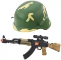 Zestaw militarny karabin + hełm - tantis.pl