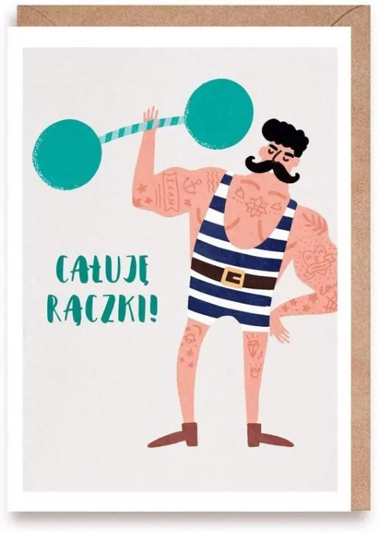 Kartka okolicznościowa Całuję rączki, eko koperta - tantis.pl