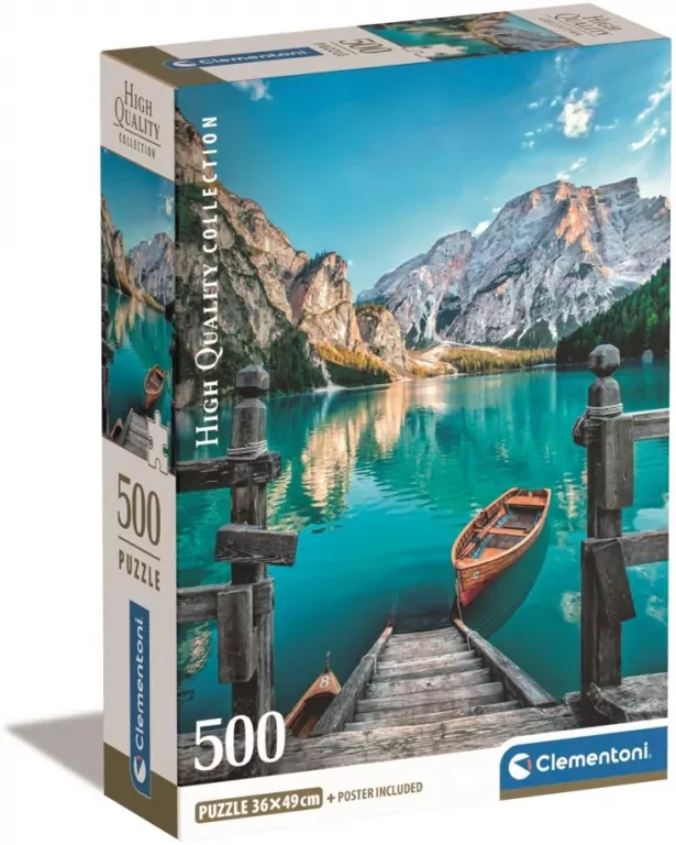 Puzzle 500. Compact Braies Lake - tantis.pl