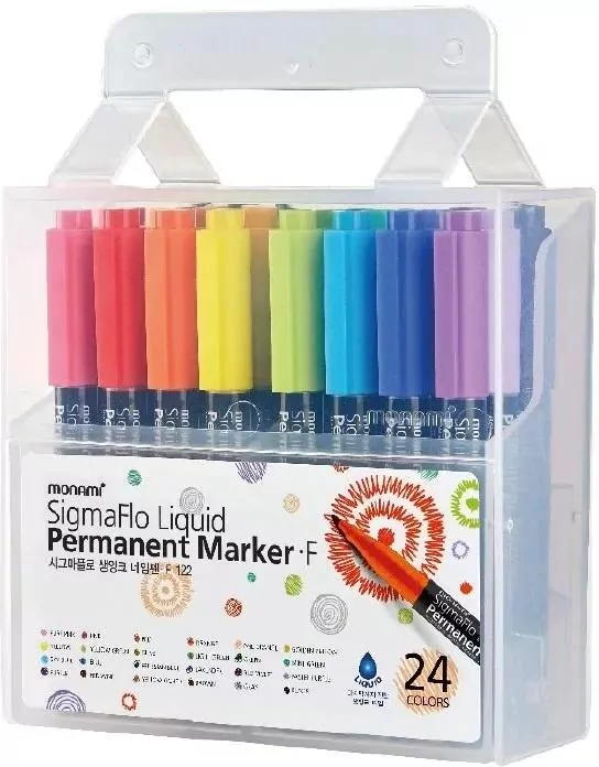 Monami. Marker permanentny SigmaFlo, 24 kolory - tantis.pl