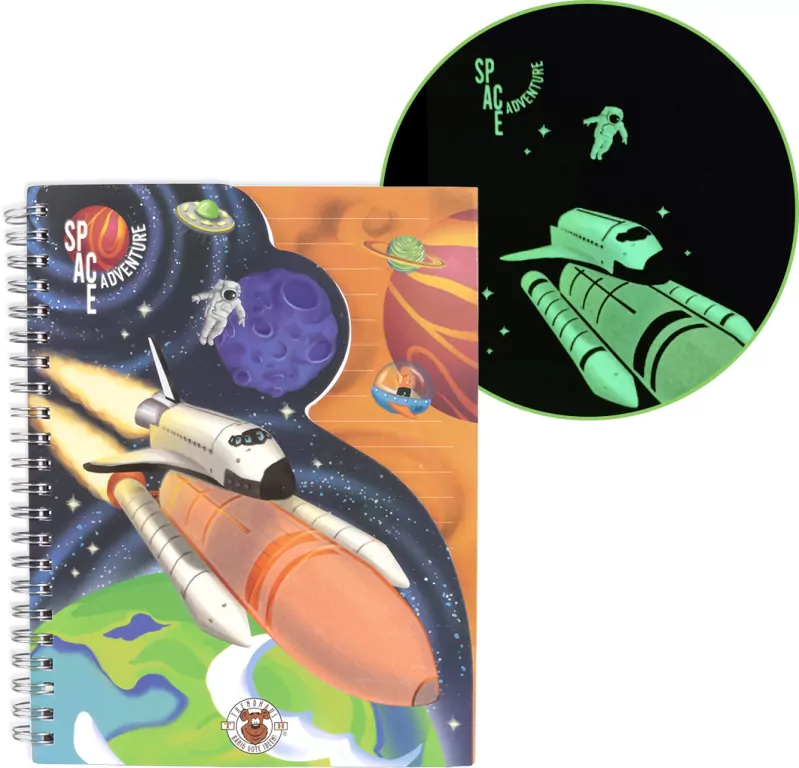 Zeszyt A5 świecący w ciemności Space Adventure 81 kart.1 szt. - tantis.pl