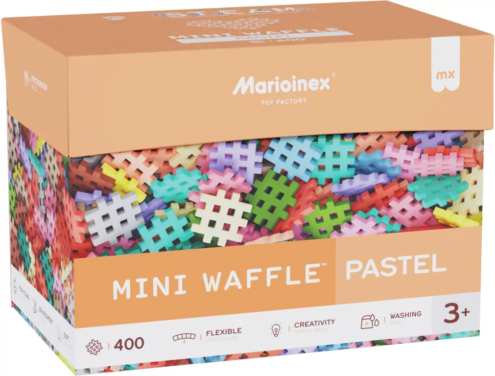 Mini Waffle klocki pastel 400el - tantis.pl