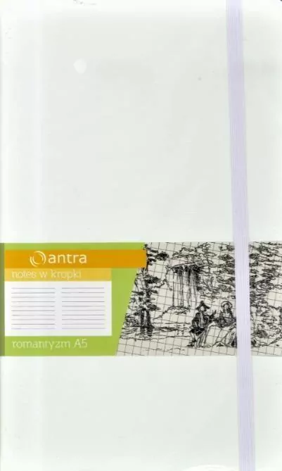 Notes A5 Kropki Romantyzm Biały ANTRA - tantis.pl