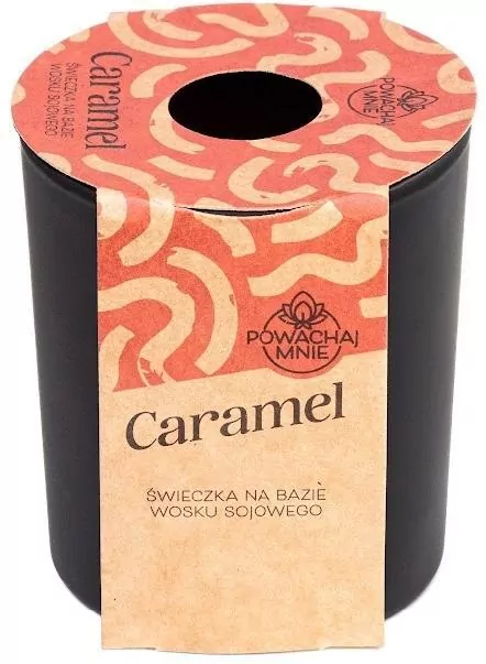 Świeczka sojowa Powąchaj mnie Caramel czarna - tantis.pl