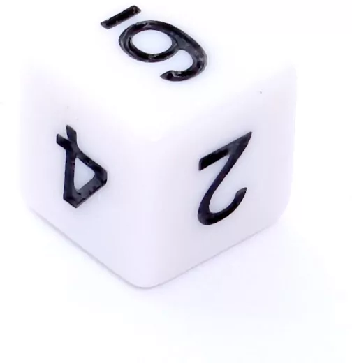 Komplet kości RPG. Białe. Matowe. REBEL - tantis.pl
