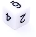 Komplet kości RPG. Białe. Matowe. REBEL - tantis.pl