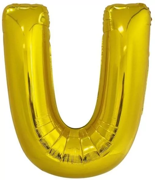 Balon foliowy litera U złota 65,5x86cm - tantis.pl