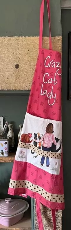 Fartuch kuchenny AP30 Crazy Cat Lady Kociara - tantis.pl