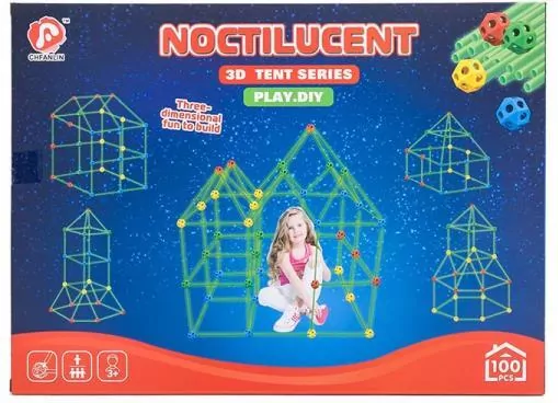 Klocki słomki świecące (100 elementów) 394545