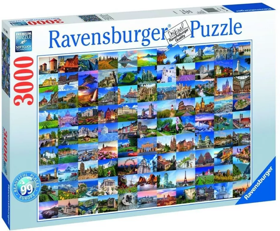 Puzzle 3000. 99 widoków Europy. 170807 - tantis.pl