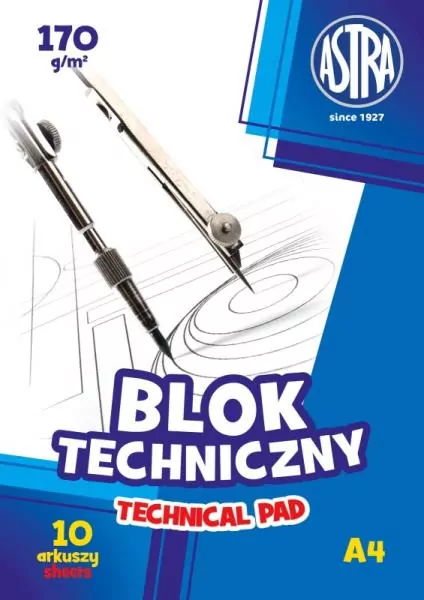 Blok techniczny A4/10K 170g - tantis.pl