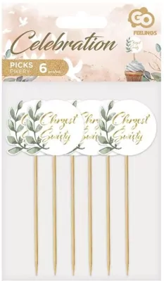 Pikery. Chrzest Święty listki, 6 sztuk