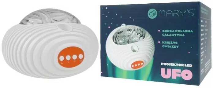 Projektor RGBW z pilotem. Ufo galaktyka - tantis.pl