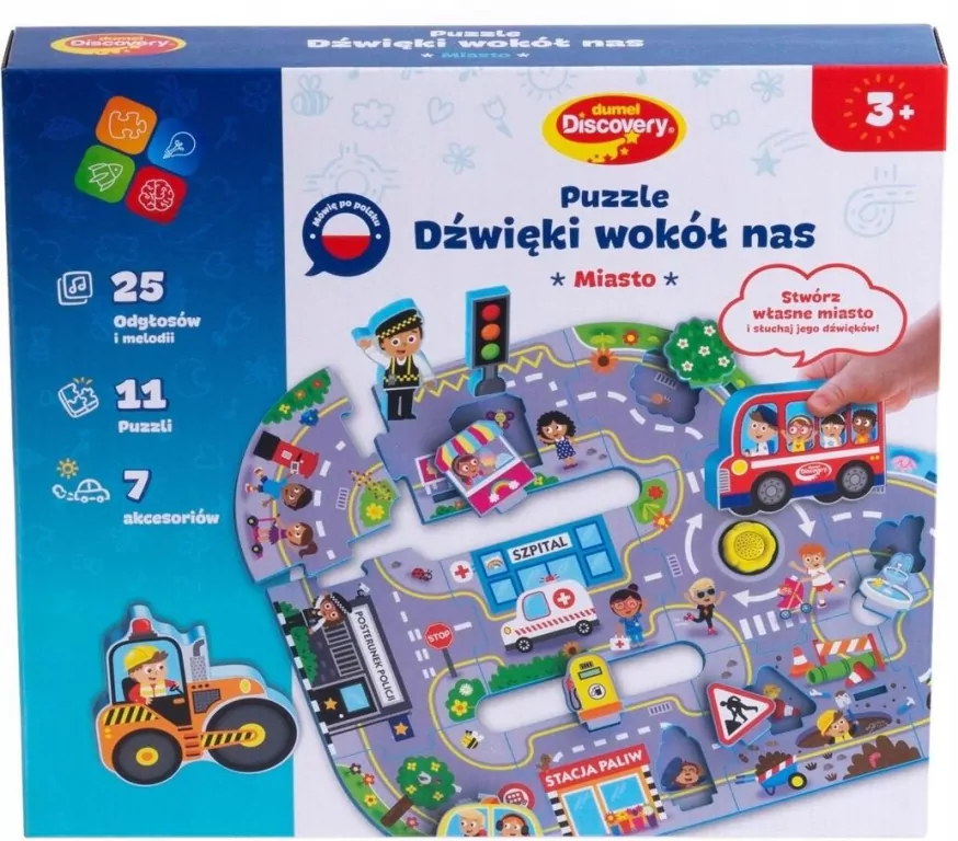 Puzzle. Dźwięki wokół nas. Miasto - tantis.pl