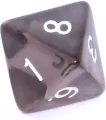 Komplet kości REBEL RPG - Kryształowe - Czarne - tantis.pl