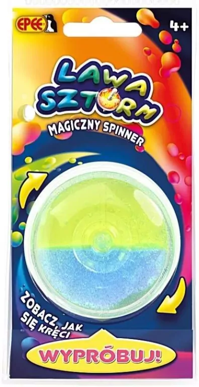 Magiczny spinner Lawa Sztorm niebiesko-żółty - tantis.pl