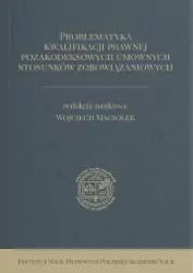 Problematyka kwalifikacji prawnej pozakodeksowych umownych stosunków zobowiązaniowych