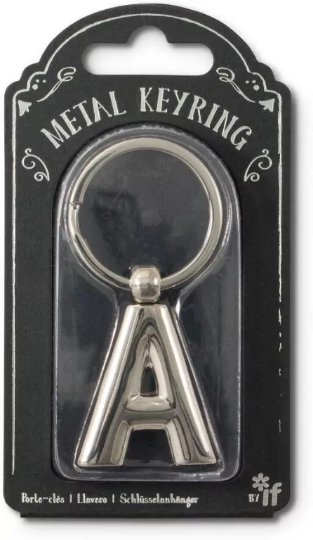 Silver Letter Keyring - brelok do kluczy litera A - tantis.pl