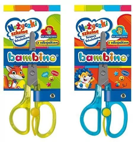 Nożyczki szkolne Bambino z odbojnikiem dla leworęcznych - tantis.pl