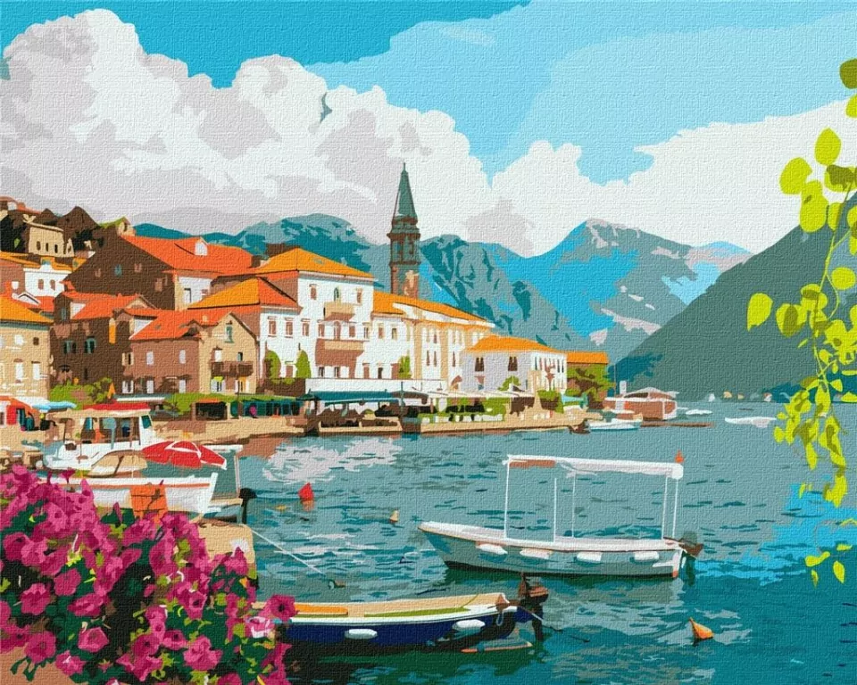 Malowanie po numerach - Lato w Zatoce Kotor 40x50 - tantis.pl