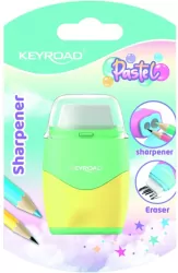 Keyroad. Temperówka plastikowa z gumką, pastel