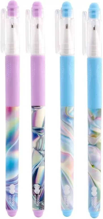 Długopis wymaz. z gripem nieb (40szt) HAPPY COLOR - tantis.pl