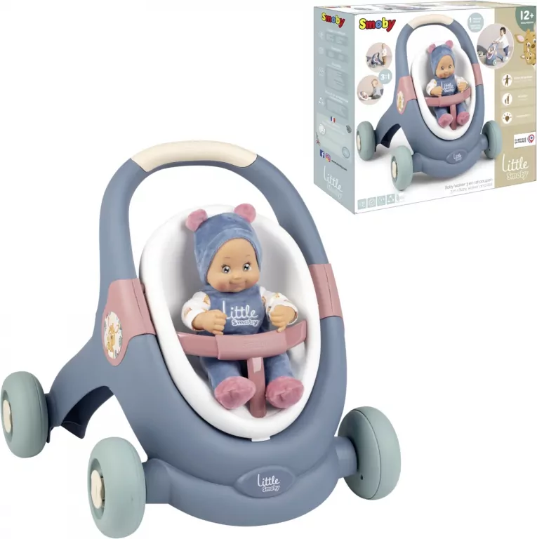 Smoby. Chodzik 3w1 z lalką - tantis.pl