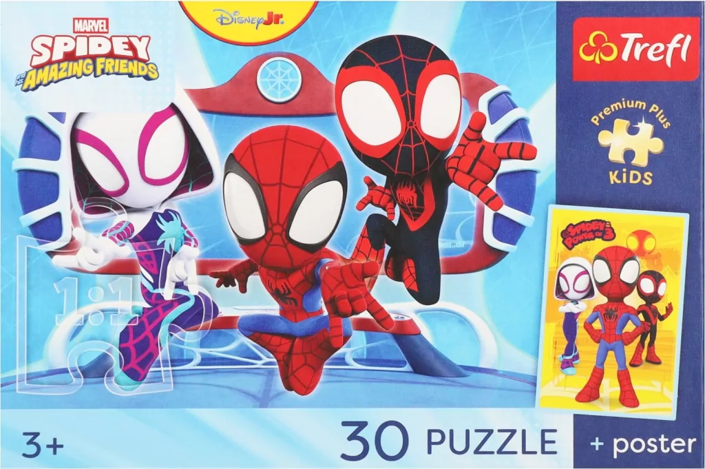 Puzzle 30 Spidey w akcji + plakat TREFL - tantis.pl