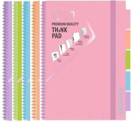 Astra. Kołozeszyt A5/200K PP. Pastel - tantis.pl