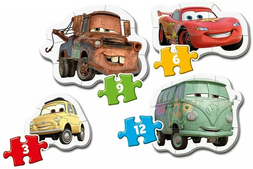 Auta. Cars. Moje Pierwsze. Puzzle 4w1 - tantis.pl