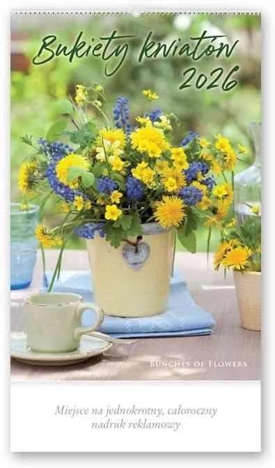Kalendarz 2026 reklamowy Bukiety kwiatów - tantis.pl