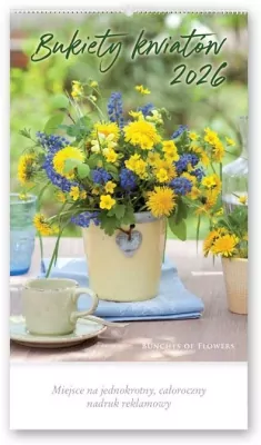 Kalendarz 2026 reklamowy Bukiety kwiatów