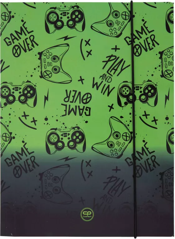 Teczka kartonowa z gumką A4 Coolpack Game Over Gradient Green - tantis.pl
