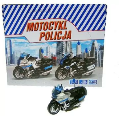 Motocykl Policja 13cm z napędem, światło, dźwięk M2217PL/DB HIPO