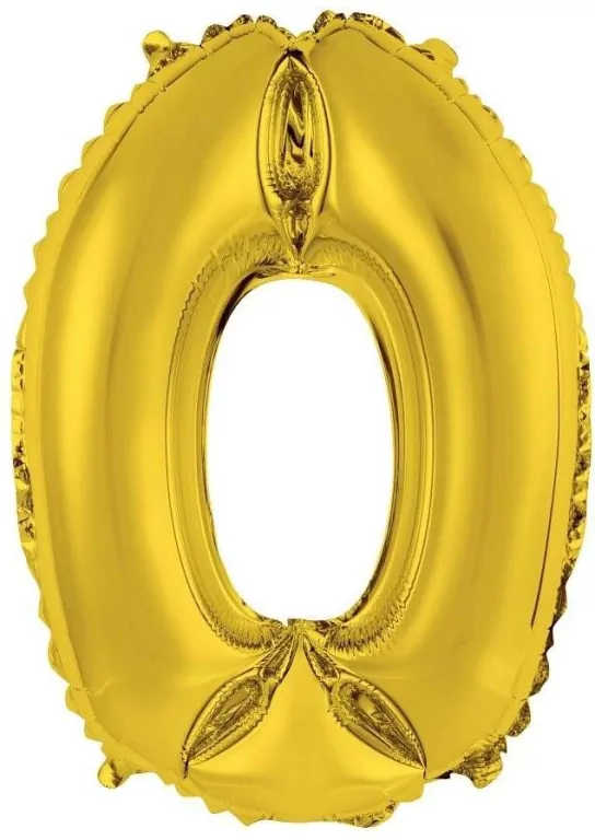 Balon foliowy 0 złoty 35cm - tantis.pl