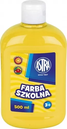 Farba szkolna żółta 500ml ASTRA - tantis.pl