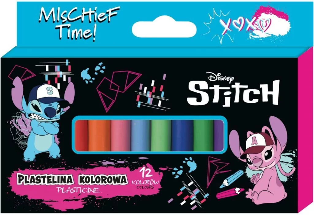 Plastelina Stitch Black 12 kolorów - tantis.pl