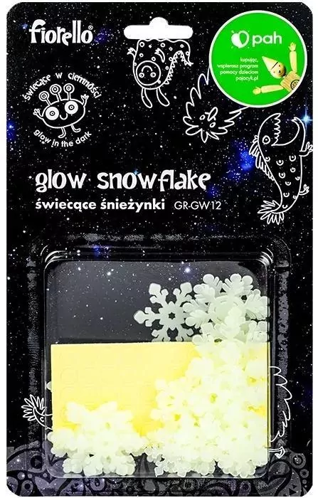 Ozdoby fluorescencyjne Śnieżynki mix - tantis.pl