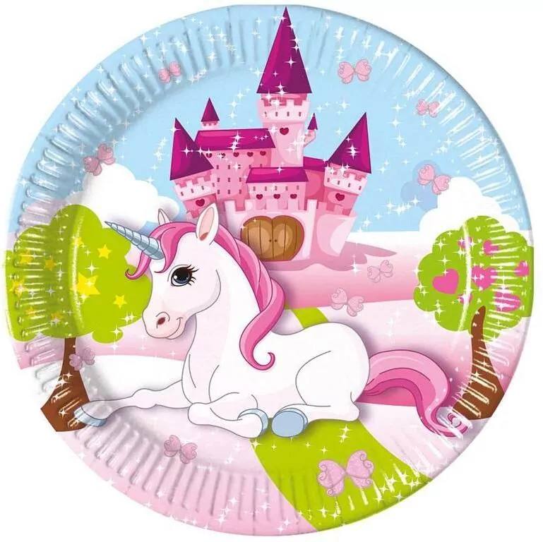 Talerzyki papierowe Unicorn 23cm - tantis.pl
