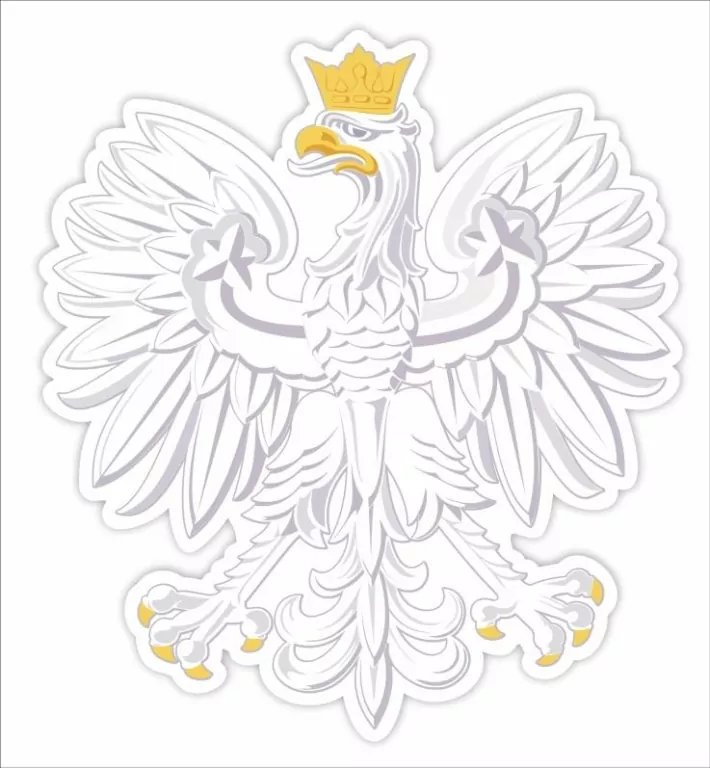 Dekoracje okienne dwustronne - Orzeł biały A3 - tantis.pl