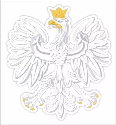 Dekoracje okienne dwustronne - Orzeł biały A3