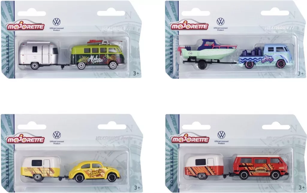 Majorette Volkswagen z przyczepką mix - tantis.pl