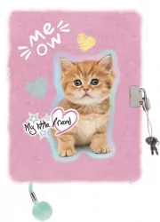 Pamiętnik A5/96K z kłódką Pastel kitty