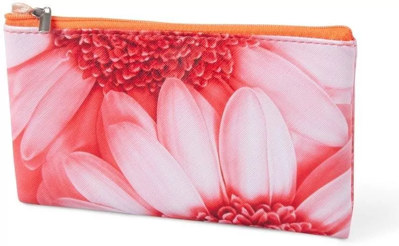 Piórnik saszetka print Kwiaty 21x8cm - tantis.pl