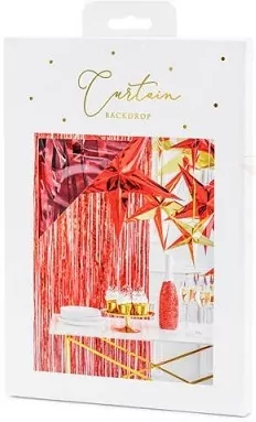 Kurtyna czerwona 90x250cm - tantis.pl