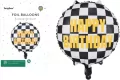 Balon foliowy Szachownica Happy Birthday, 45cm - tantis.pl