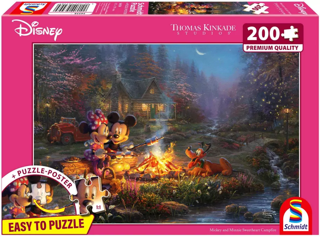 Puzzle PQ 200 Thomas Kinkade Myszka Miki & Minnie - tantis.pl