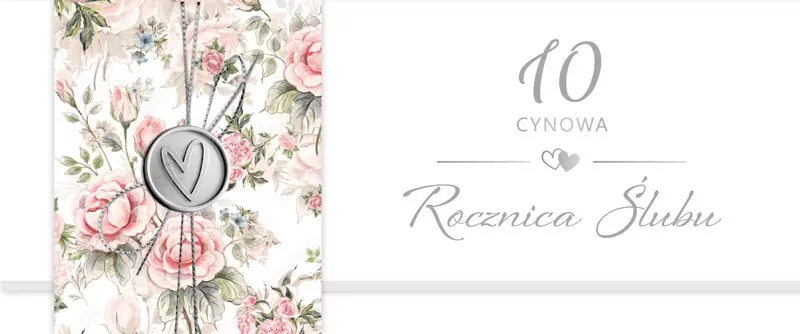 Karnet Rocznica Ślubu 10 - tantis.pl
