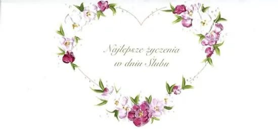 Karnet Ślub. Duże serce