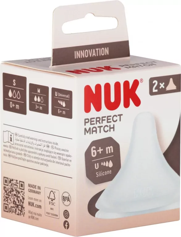 NUK. Perfect Match. Smoczki do butelki. 6 miesięcy - tantis.pl